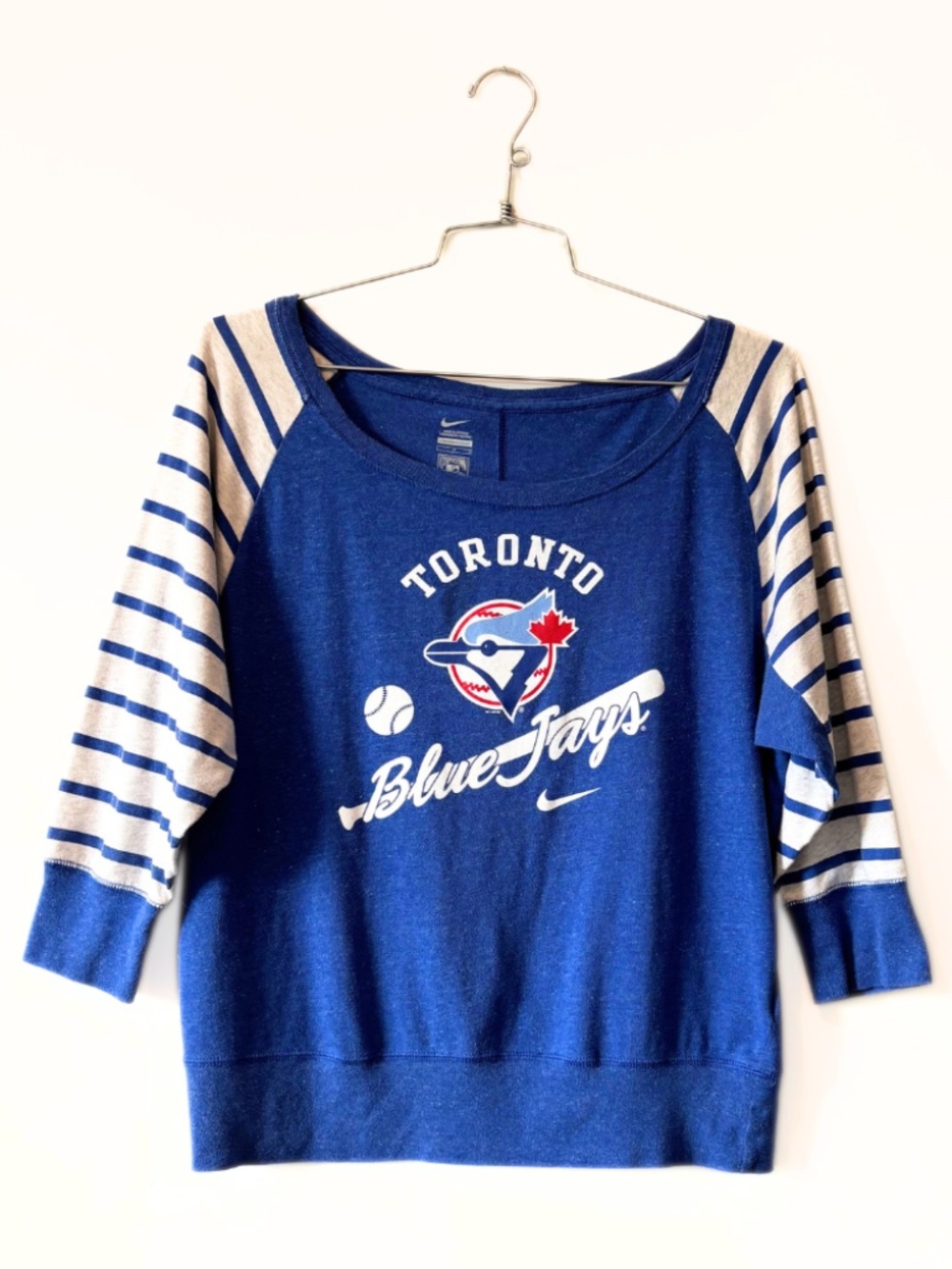 Toronto Blue Jays Nike Cooperstown Collection ¾ Sleeve Top Size L